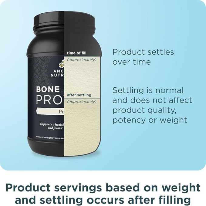 Ancient Nutrition Grass Fed Cage Free Bone Broth Protein Powder 20g Protein Hydrolyzed Collagen Peptides Keto &amp Paleo Friendly Supports Joint &amp Gut Health Pure 40 Servings