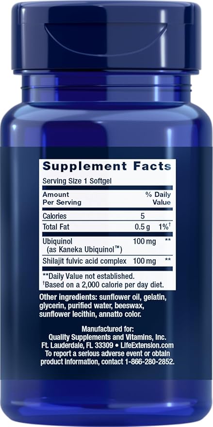 Life Extension Super Ubiquinol CoQ10 with Enhanced Mitochondrial Support 100 mg 60 softgels (Pack of 2)