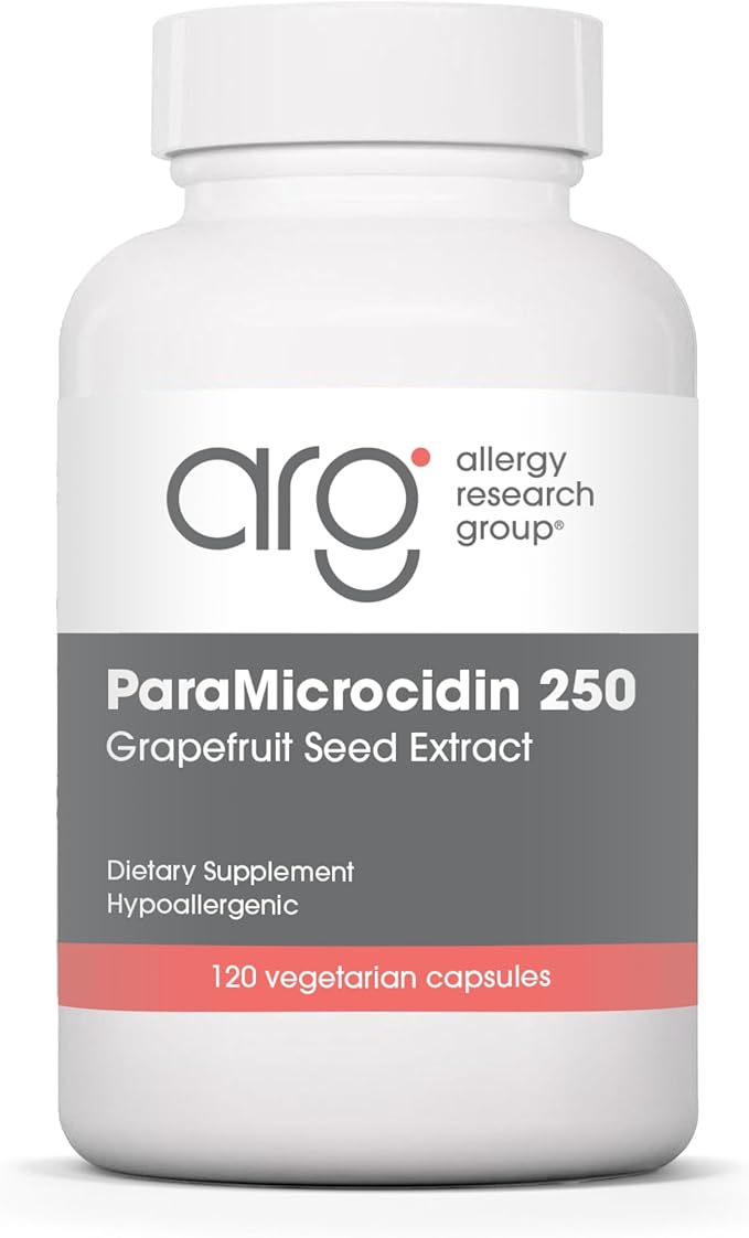 Allergy Research Group ParaMicrocidin 250 Supplement - Grapefruit Seed Extract 500mg Supports Metabolic Function Contaminant Free Vegetarian Capsules - 120 Count
