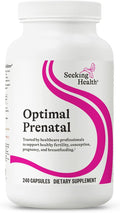 Seeking Health Optimal Prenatal - Supplement with Vitamin B12 L-Methylfolate &amp Choline - Vegetarian Supplement to Support Optimal Prenatal Health - 240 Capsules