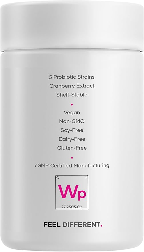 Codeage Women’s Daily Probiotic Supplement – 50 Billion CFU Supplement Cranberry Fruit Powder Prebiotic Chicory Root Inulin – Women’s Wellness Support – 1 Capsule Per Serving - Non-GMO – 30 Capsules