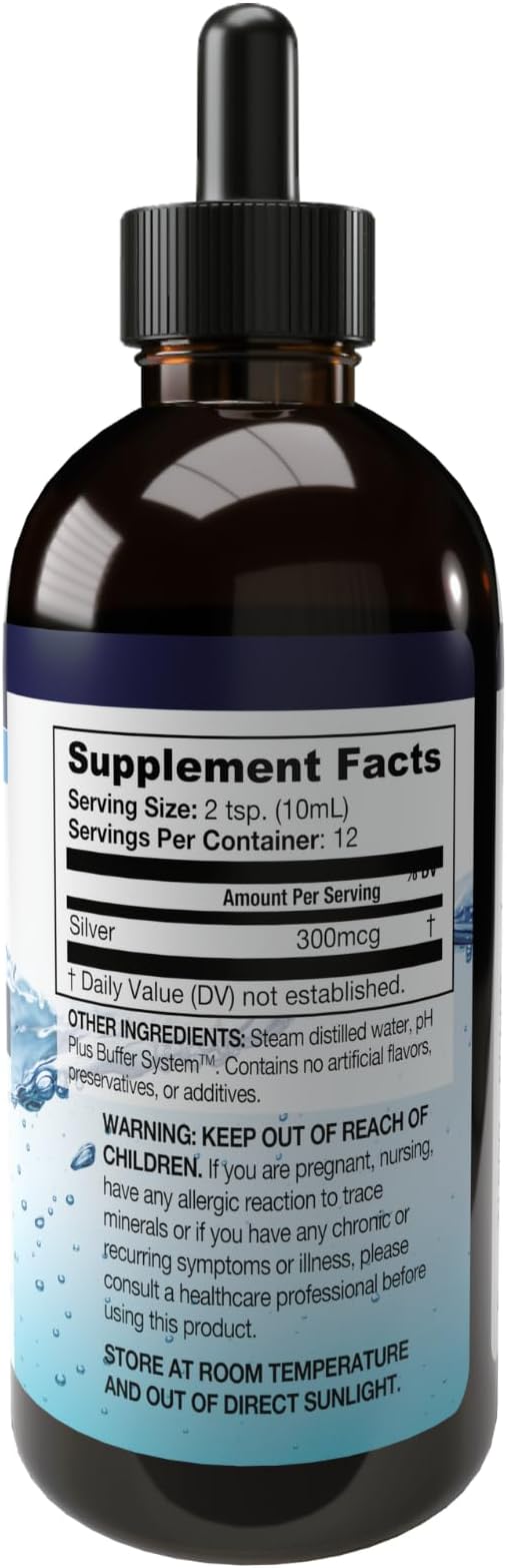 Alkaline Structured Silver Liquid 30ppm - Advanced Immune Support Liquid Drops - Extra Strength Colloidal Silver Mineral Supplements - Made in USA (4 oz)