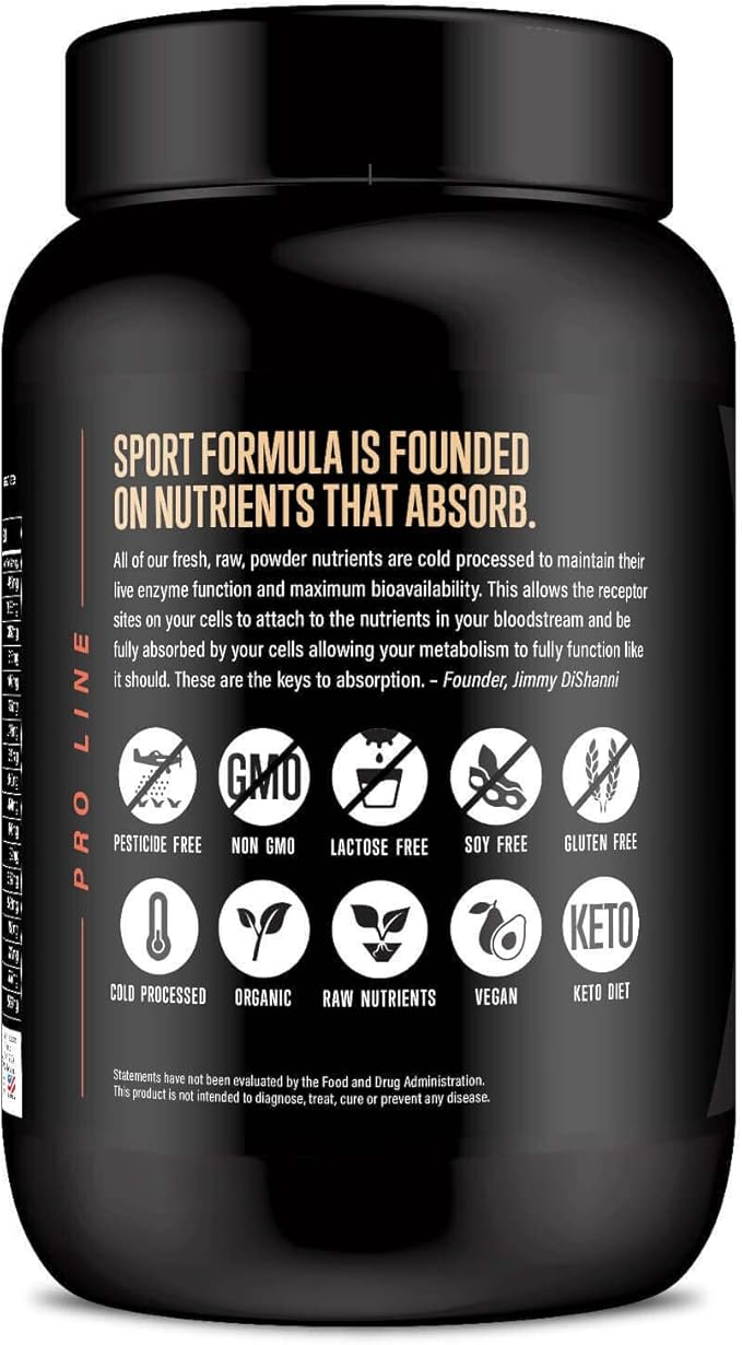 Sport Formula Chickpea Protein Powder Organic and Vegan Plant Based Protein All Natural Protein Powder with Essential Amino Acids Chocolate Flavor only 2 net Carbs with 21 Grams Protein