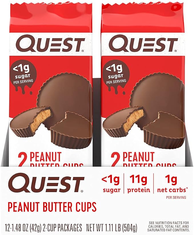 Quest Nutrition Ready To Drink Chocolate Protein Shake &amp High Protein Low Carb Gluten Free Keto Friendly Peanut Butter Cups 12 Count (Pack of 1) (total- 17.76 Ounce)