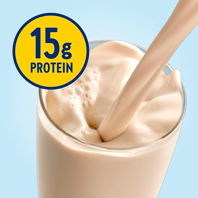 Glucerna Hunger Smart Diabetes Care Shake Peaches &amp Crème Diabetic Meal Replacement to Support Blood Sugar Management 15g Protein 180 Calories Ready to Drink 10 Fl Oz 24 Pack