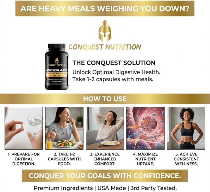 Acid Balance HCL Activator 90 Capsules Pepsin Digestive Enzyme Health Supplement Non-GMO Gluten-Free Vegan Nutrient Indegestion Support