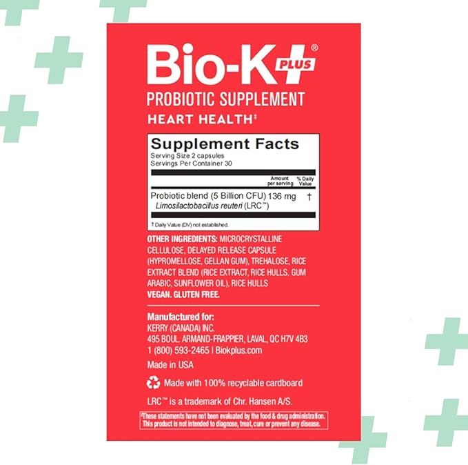 Bio-K+ Probiotic Bundle: Heart Health (60 ct) for Cholesterol Support + Women’s Health (30 ct) for Vaginal &amp Urinary Tract Health. Vegan Non-GMO Shelf-Stable.
