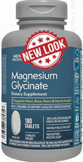 Members Mark Magnesium Glycinate (180 Count.) with L-Theanine 200 mg – Supports Heart Bone Nerve Muscle Stress &amp Sleep Health