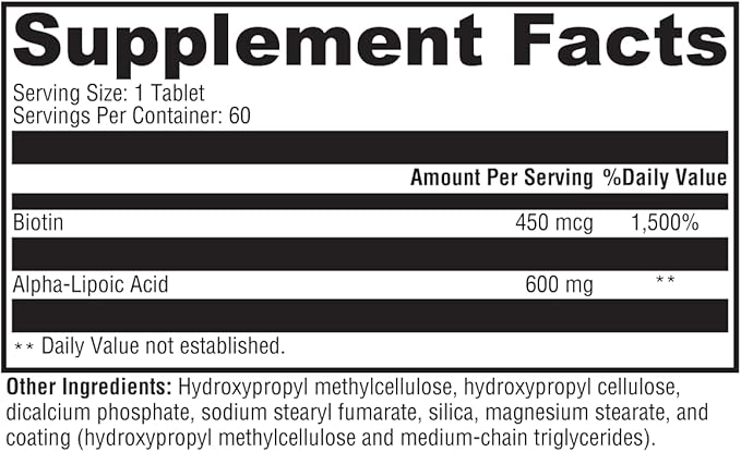 XYMOGEN ALAmax CR - Alpha Lipoic Acid 600mg Tablets - ALA Supplement with Biotin - Support Healthy Antioxidant Activity &amp Glutathione Levels for Natural Detox (60 Tablets)