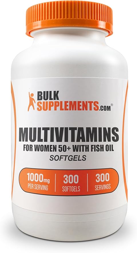 BulkSupplements.com Multivitamin for Women 50 Plus Softgels - Women's Daily Vitamins Multimineral Supplement - Complete Multivitamin with Fish Oil - 1 Softgel per Serving 300 Count (Pack of 1)