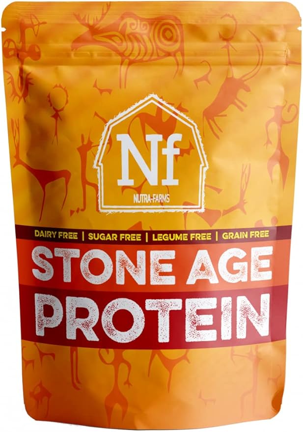 Nutra Farms Stone Age Protein | Gluten-Free Egg White Protein Powder | Egg White Powder | Dairy Free Sugar Free &amp Gut-Friendly | Chocolate 2 lbs