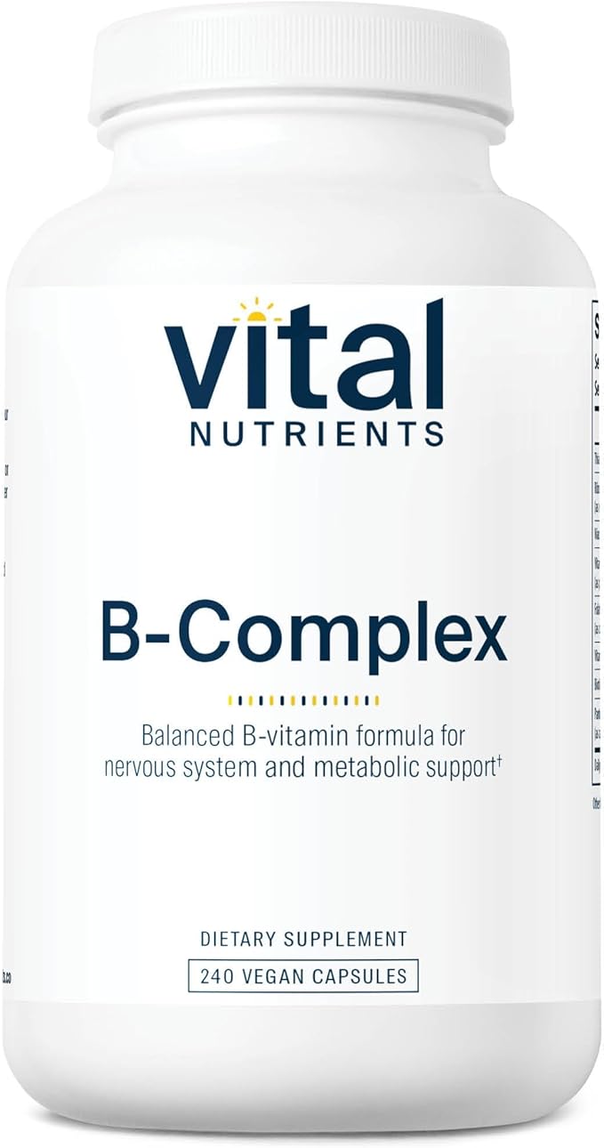 Vital Nutrients Vitamin B-Complex - Vegan High-Potency Methylated B Complex Vitamins - B Vitamins Support Energy Production Metabolism and Heart Health* - Gluten Dairy Soy Free - 240 Capsules