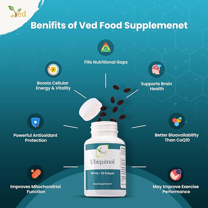 Ubiquinol 300mg 90 Softgels Enhanced Bioactivity CoQ10