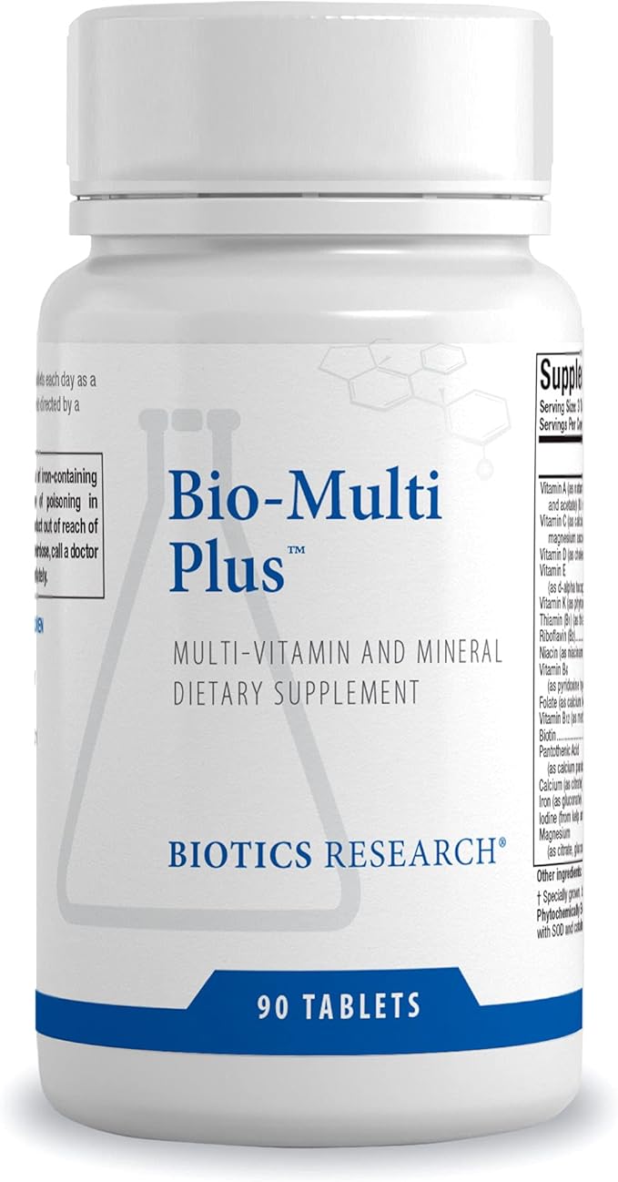 Biotics Research Bio-D-Mulsion Forte Vitamin D3 for Bone Immune &amp Heart Health + Bio-Multi Plus Multivitamin for Daily Nutritional Support – 1 fl oz &amp 90 Tablets