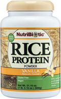 NutriBiotic – Vanilla Rice Protein 1 Lb 5 Oz (600g) | Low Carb Keto-Friendly Vegan Raw Protein Powder | Grown &amp Processed Without Chemicals GMOs or Gluten | Easy to Digest &amp Nutrient-Rich