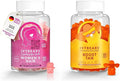 IvyBears® Glow &amp Hair Pack for Women – Hair Vitamin + Glow Tanning Gummies – Vegan Gummies with Biotin Collagen Keratin &amp Beta-Carotene – Hair Growth &amp Natural Tan Support – 60 ct Each
