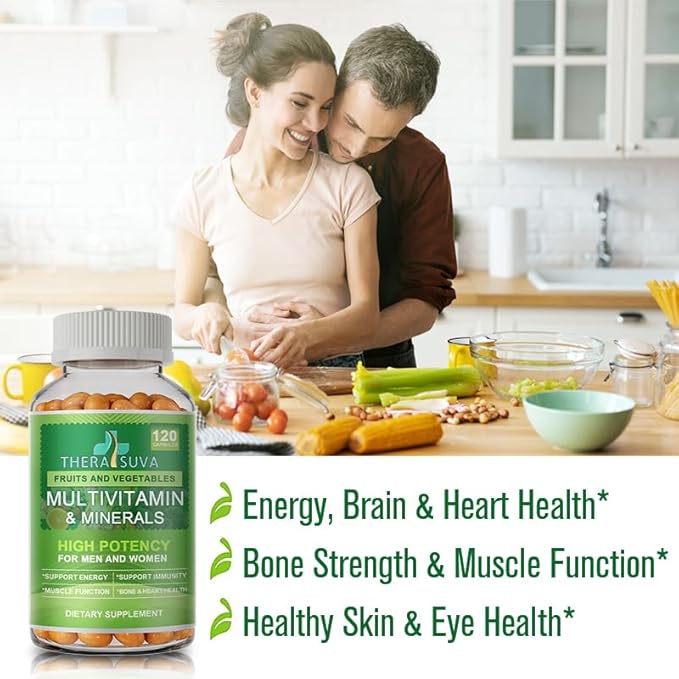 All Natural Multivitamins &amp Minerals + B Complex + Calcium + Magnesium + Zinc 100% Vegan Sourced Whole Food Supplement Complete Nutritional Support for Men &amp Women 2 Month Supply 120 Softg