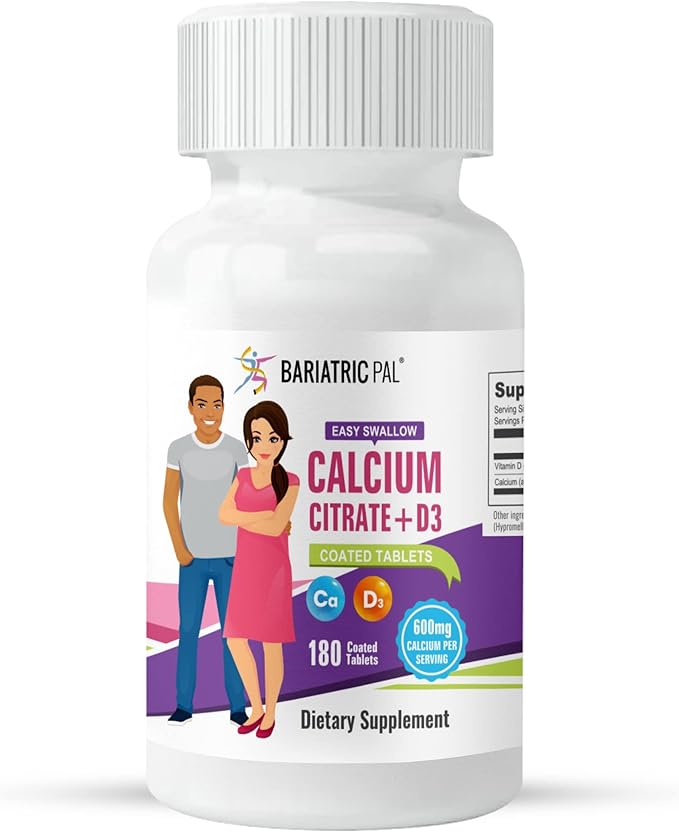 BariatricPal 30-Day Bariatric Vitamin Bundle Multivitamin ONE 1 per Day! Iron-Free Capsule Easy Swallow Calcium Citrate (600mg) and D3 Coated Tablets