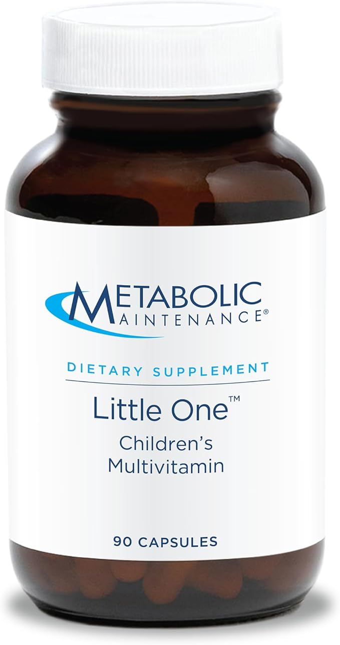 Metabolic Maintenance Little One - Kids Multivitamin with Iron for Children 6-12 yrs Multi Vitamin Pills with B Vitamins Methyl Folate Minerals + VIT D for Healthy Growth - 90 Small-Sized Capsules