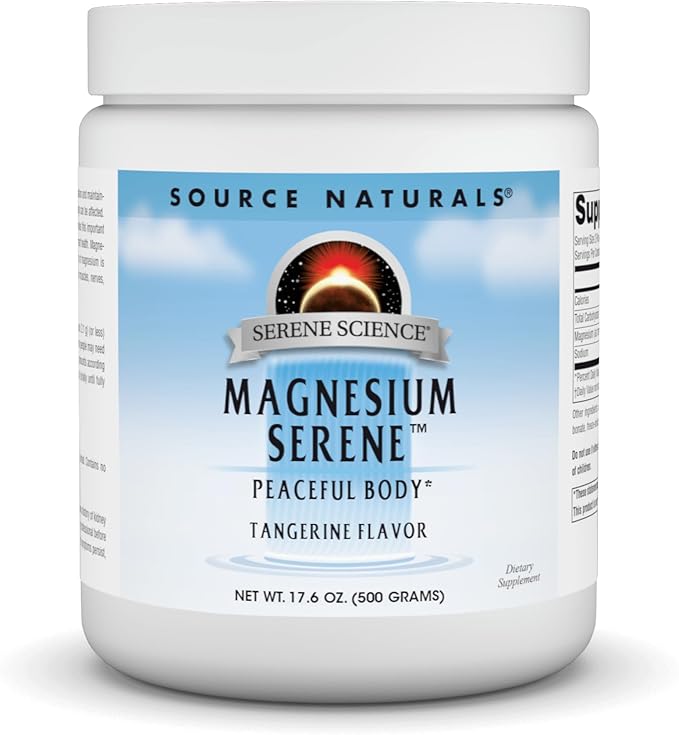 Source Naturals Serene Science Magnesium Serene Peaceful Body* Tangerine Flavored - 17.6 Ounce Powder