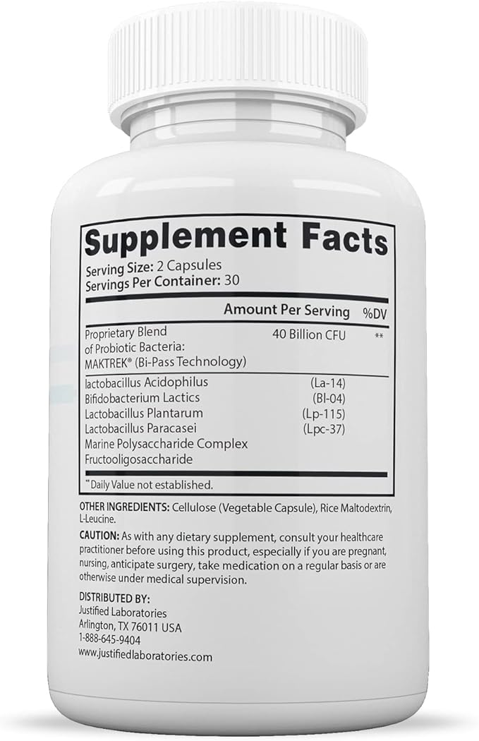 Justified Laboratories (3 Pack) Best Breath Max 40 Billion CFU Probiotic Oral Support 180 Capsules