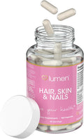 Lumen Naturals Hair Skin &amp Nails for Women – with Biotin Folate Vitamins B6 B12 A C D &amp E – 180 Capsules – 60 Servings – Non-GMO Gluten-Free Sugar Free