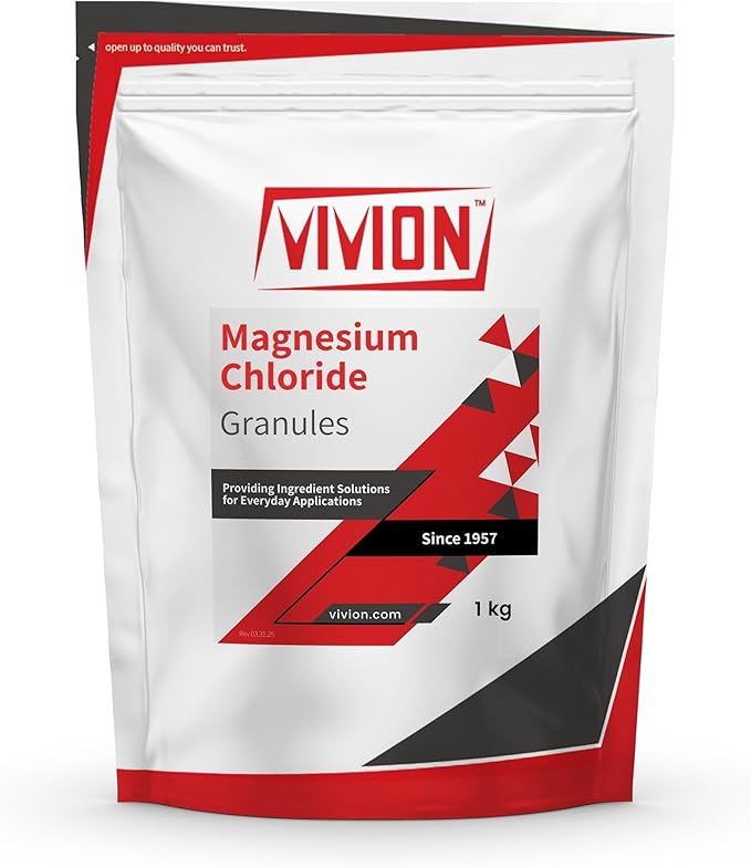 Magnesium Chloride - 1 kg (2.2 lb) - FG Nigari Bittern Sea Salt - Food Grade Firm Tofu Coagulant - Mineral Salt Tablet Capsule Supplement Excipient &amp Buffering Agent