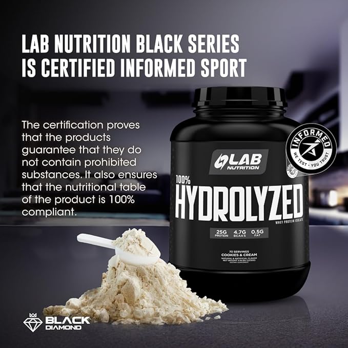 100% Hydrolyzed Whey Protein Isolate (5 Pounds Vanilla Flavor) 25gr of Protein Build Muscle Lean Muscle Growth Easy Digestion Gluten Free Lactose Free Fast Absorbing.