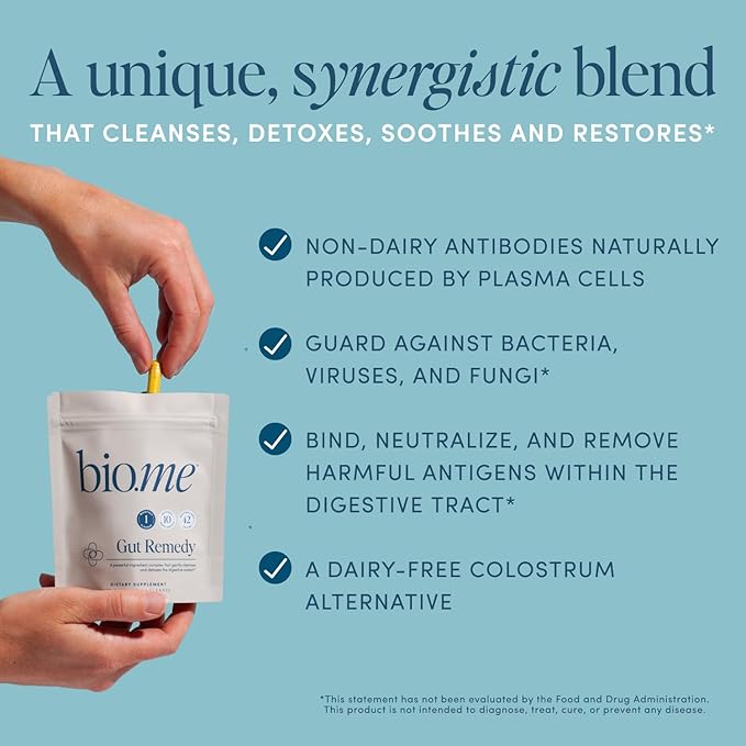 Bio.me Synbiotic &amp Gut Remedy Bundle - Daily Synbiotic 3-in-1 Prebiotics and Probiotics for Digestive &amp Immune Support (60 ct) &amp Gut Cleanse to Reset Digestive System and Rebalance Microbi