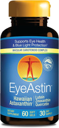 EyeAstin BioAstin Hawaiian Astaxanthin with Lutein &amp Zeaxanthin Supports Eye Health Naturally 60 Count
