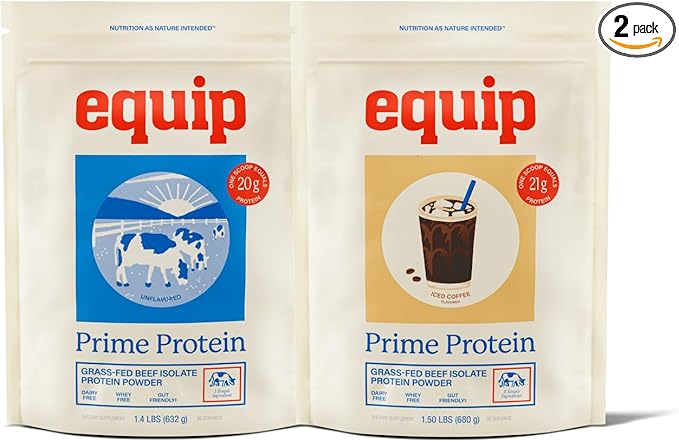 Equip Foods Prime Protein Powder Unflavored &amp Prime Protein Powder Iced Coffee
