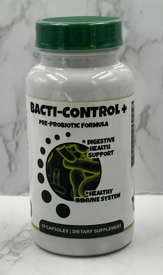 New. Bacti-Control - Maximum Strength Probiotic - Immume System Support 1 Bottle 60 Capsules Vital Support - Allnatural Bacterium