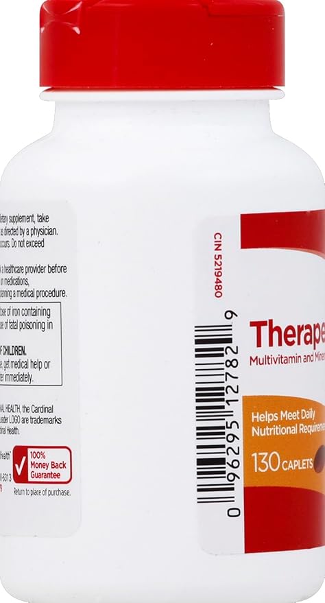 Leader Therapeutic-M 130 Caplets Each Multivitamin and Mineral Supplement Support (Pack of 3)