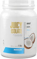 Maxler Juicy Isolate Protein Powder - Clear Whey Isolate - Low Lactose Fat Free Sugar Free Muscle Recovery Drink for Pre &amp Post Workout - Coconut 1.1 lb (20 Servings)