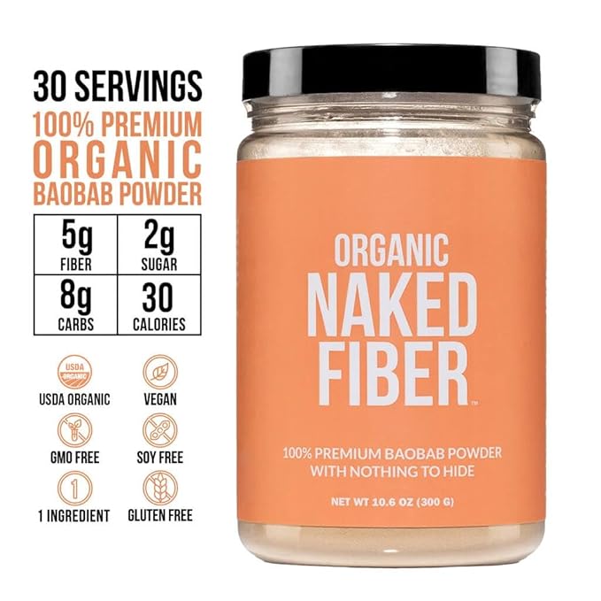 Naked Fiber Organic Baobab Powder Fiber Supplement