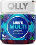 OLLY Laser Focus Gummy Ginseng Alpha GPC B Vitamins 36 Count &amp Men's Multivitamin Gummy Vitamins A C D E B Zinc 90 Count