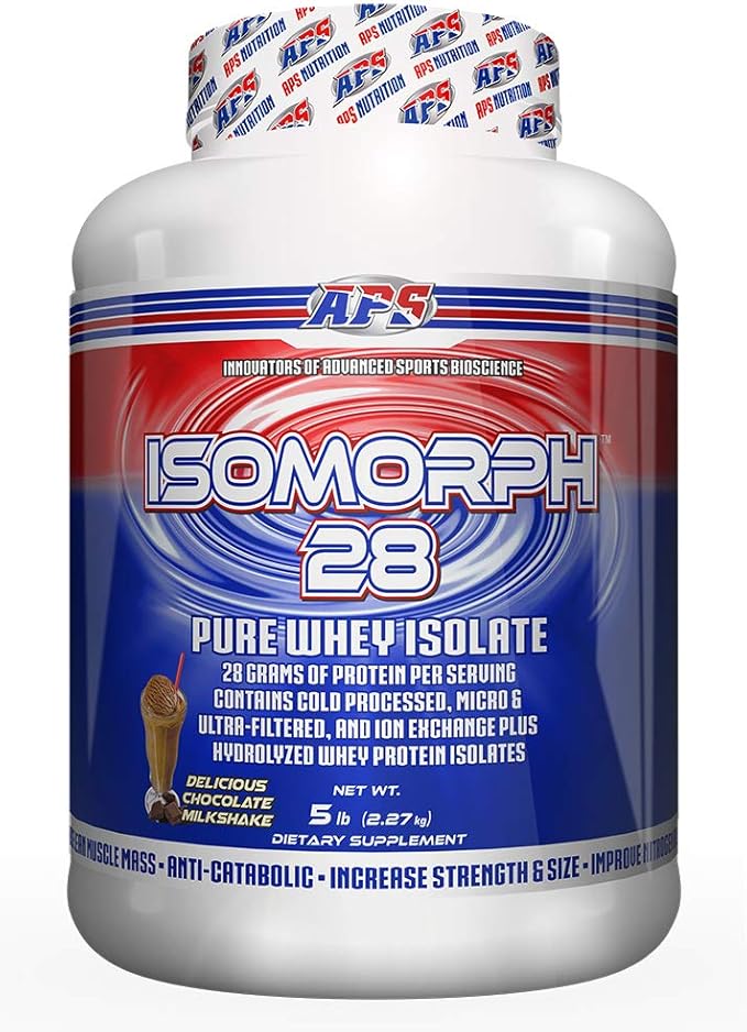 APS Nutrition Isomorph 28 Protein Powder | Pure Whey Isolate | Cold Pressed Ultra- Filtered &amp Ion Exchange Isolates | 28g Protein | 5 Pound (Chocolate Milkshake)