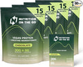Nutrition On The Go Vegan Protein Powder Packets with Creatine – 20g Plant Proteins + 5g Creatine – Single-Serve Travel Protein Powder – All-Natural Gluten-Free – Chocolate – (60-Pack)