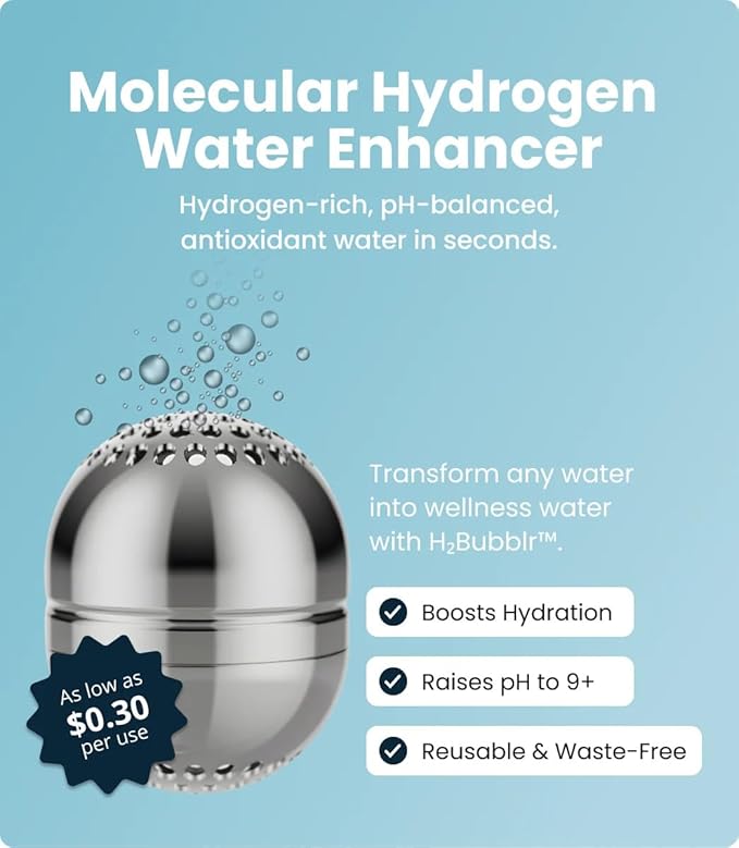 DYLN H2Bubblr Reusable Molecular Hydrogen Water Enhancer | Magnesium-Based Hydrogen Generator | Tablet Alternative | Works with Any Bottle Cup Pitcher or Container | Lasts Up to 2 Months (2 Pack)