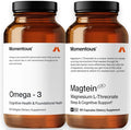 Momentous Omega-3 Fish Oil 1600mg &amp Magtein Magnesium L-Threonate 145mg - Daily Omega-3 Supplement for EPA &amp DHA &amp Magnesium Threonate Supplement for Cognitive Function Rest &amp Joint