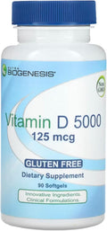 Nutra Biogenesis Vitamin D3 5000 IU - Vitamin D Supplement for Daily Nutritional Support with Olive Oil for Absorption - 90 Softgels