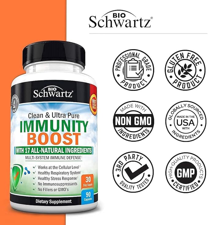 BioSchwartz Daily Fruits and Veggies Supplement for Women and Men (1 Month Supply) Plus 17 in 1 Immune Support Supplement with Antioxidants (1 Month Supply)