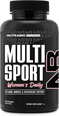 NutraBio Multisport for Women - Womens MultiVitamin - 33 Vitamins Minerals Micronutrients - Rich in Antioxidants - Supports Peak Athletic Performance Energy Metabolism (120 Vegetable Capsules)