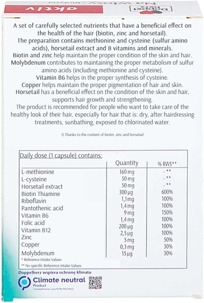 for Hair + Biotin 30 Capsules