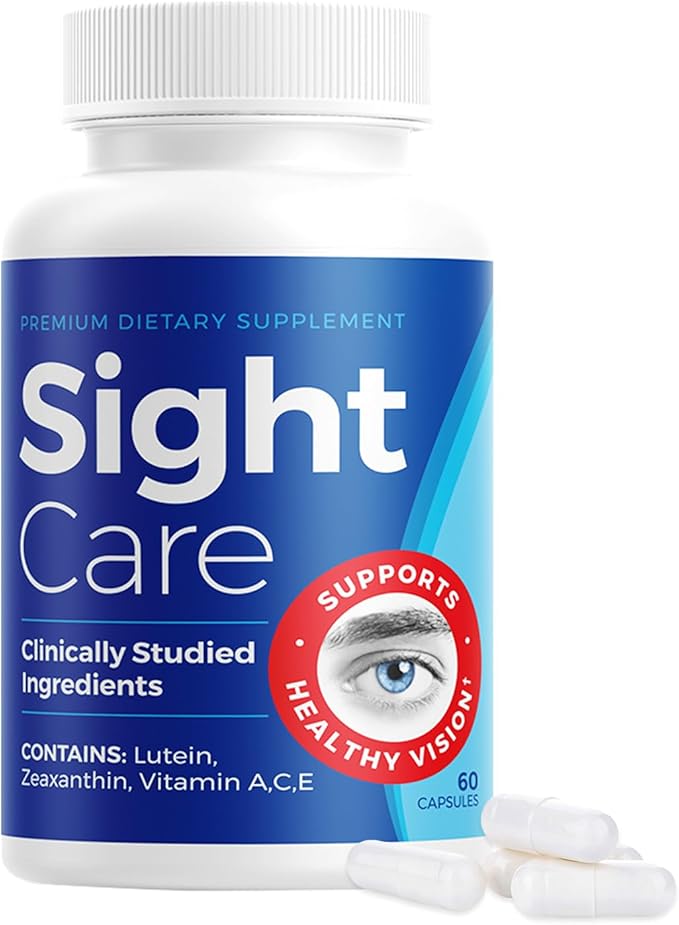 SightCare - Vision Support Supplement - Natural Formula for Eye Health Clarity &amp Focus - Advanced Eye Support 60 Capsules - 2 Pills Daily