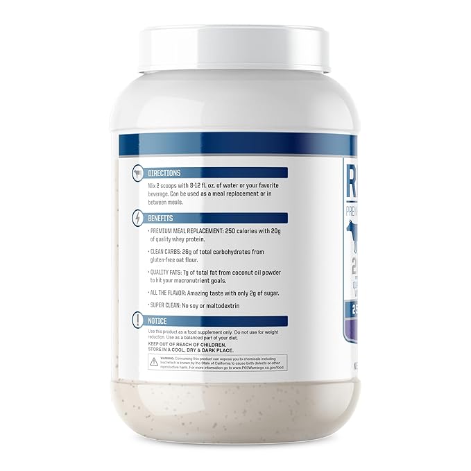 Real Meal by NutraOne - Perfect Meal Replacement Powder for Everyday Goals | Including Whey Protein Coconut Oil and Gluten-Free Oats* (Blueberry – 2.6 lbs.)