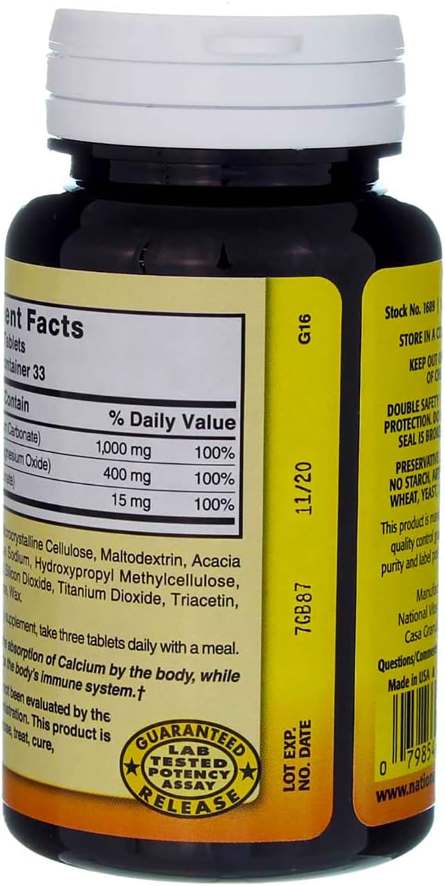 Nature's Blend Calcium Magnesium Zinc 100 Tablets (Pack of 4)