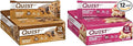Quest Nutrition Dipped Chocolate Chip Cookie Dough Protein Bars 1.76 Oz 12 Ct &amp White Chocolate Raspberry Protein Bars High Protein Low Carb Gluten Free Keto Friendly 12 Count