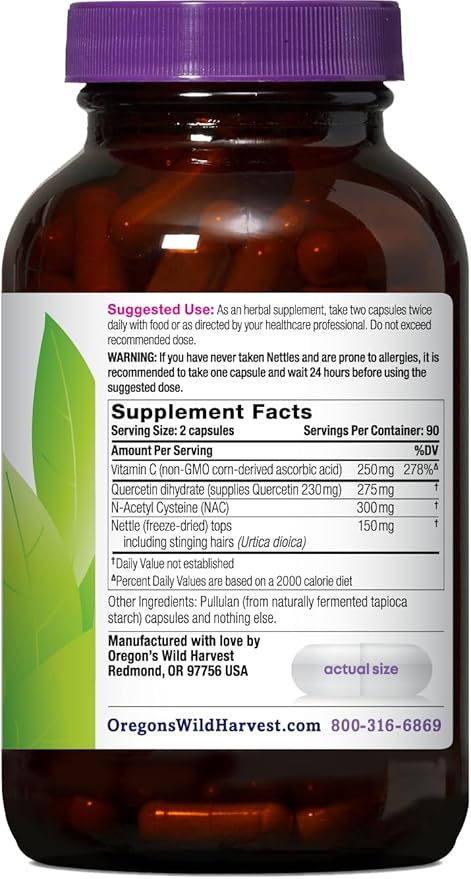 Oregon's Wild Harvest Aller-Aid with Quercetin Supplement - 180 Count