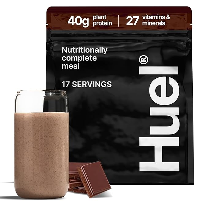 Huel Black Edition | Chocolate 40g Vegan Protein Powder | Nutritionally Complete Meal Replacement | 27 Vitamins and Minerals Gluten Free | 17 Servings